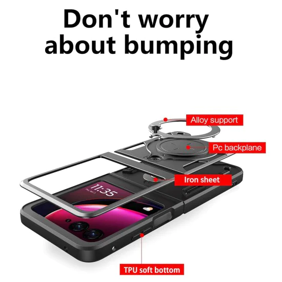 Калъф за Motorola Razr 60 Ultra - Techsuit - CamGuard Pro - Черен