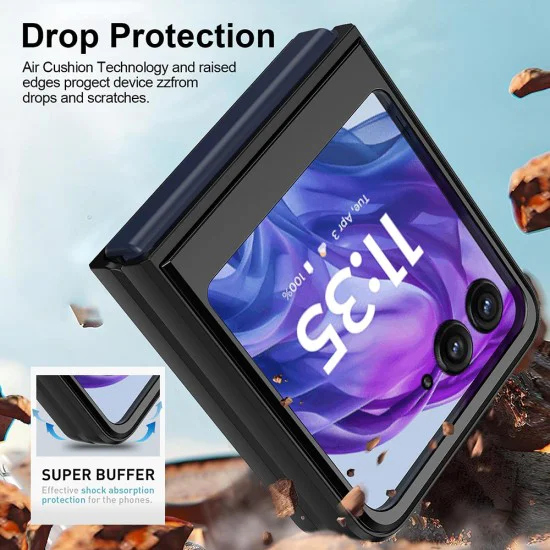 Калъф за Motorola Razr 60 Ultra - Techsuit - CamShield Series - Черен
