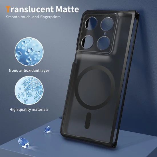 Калъф за Motorola Razr Fold - PureFrost MagSafe - Techsuit - Черен (Frosted Black)