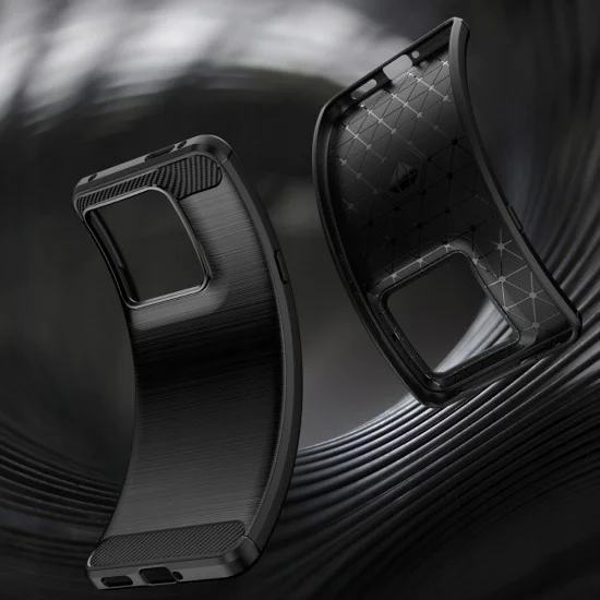 Калъф за Motorola Signature - Carbon Silicone - Techsuit - Черен