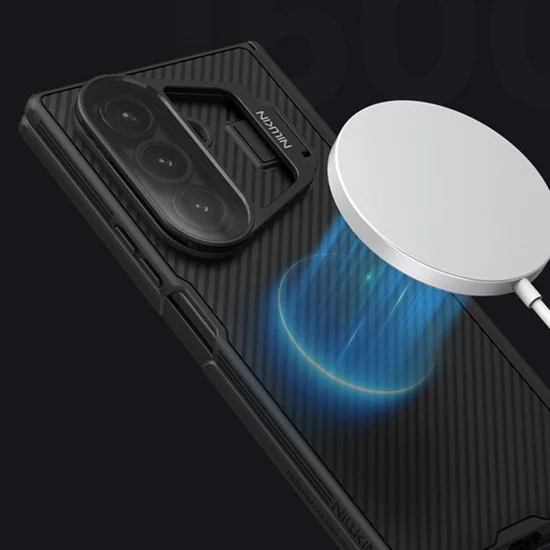 Калъф Nillkin CamShield Pro Magnetic (с прозрачен капак за камерата) - Samsung Galaxy Z Fold7 - Черен