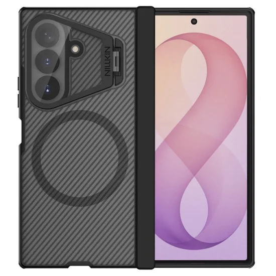 Калъф Nillkin CamShield Pro Magnetic (с прозрачен капак за камерата) - Samsung Galaxy Z Fold8 Ultra - Прозрачно черен
