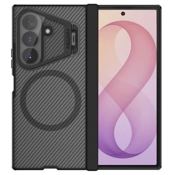 Калъф Nillkin CamShield Pro Magnetic (с прозрачен капак за камерата) - Samsung Galaxy Z Fold8 Ultra - Прозрачно черен