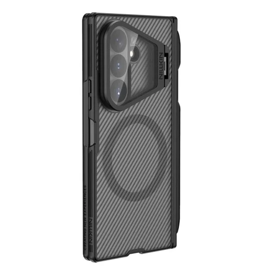 Калъф Nillkin CamShield Pro Magnetic (с прозрачен капак за камерата и S Pen) - Samsung Galaxy Z Fold8 Ultra - Прозрачно черен