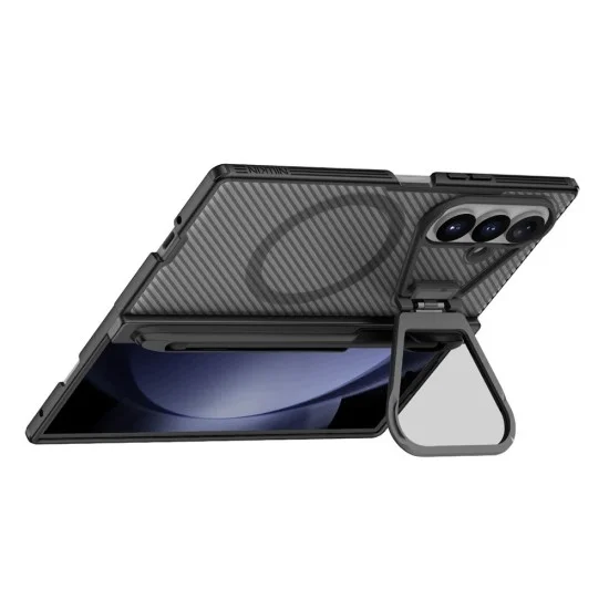 Калъф Nillkin CamShield Pro Magnetic (с прозрачен капак за камерата и S Pen) - Samsung Galaxy Z Fold8 Ultra - Прозрачно черен