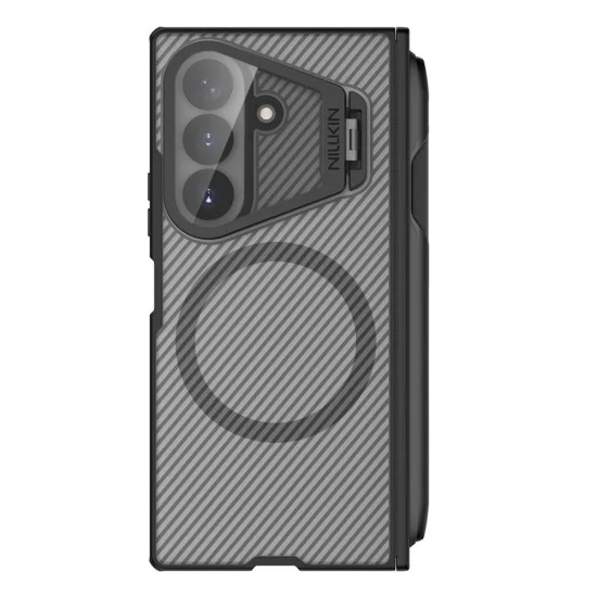 Калъф Nillkin CamShield Pro Magnetic (с прозрачен капак за камерата и S Pen) - Samsung Galaxy Z Fold8 Ultra - Прозрачно черен