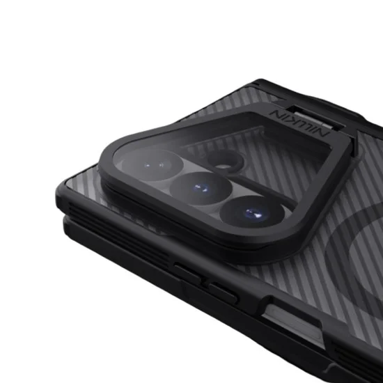 Калъф Nillkin CamShield Pro Magnetic (с прозрачен капак за камерата и S Pen) - Samsung Galaxy Z Fold8 Ultra - Прозрачно черен