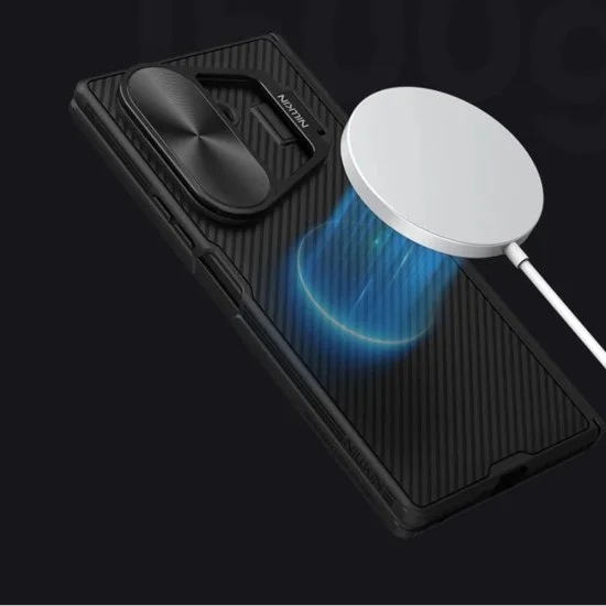 Калъф Nillkin CamShield Prop Magnetic (с метален капак за камерата) - Samsung Galaxy Z Fold7 - Черен
