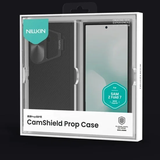 Калъф Nillkin CamShield Prop Magnetic (с метален капак за камерата) - Samsung Galaxy Z Fold7 - Черен