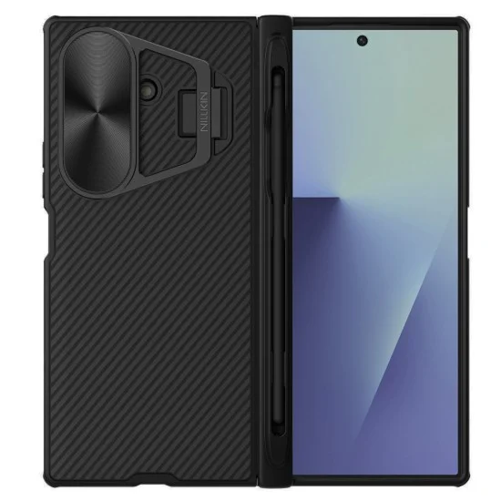 Калъф Nillkin CamShield Prop Magnetic (с метален капак за камерата и S Pen) - Samsung Galaxy Z Fold7 - Черен