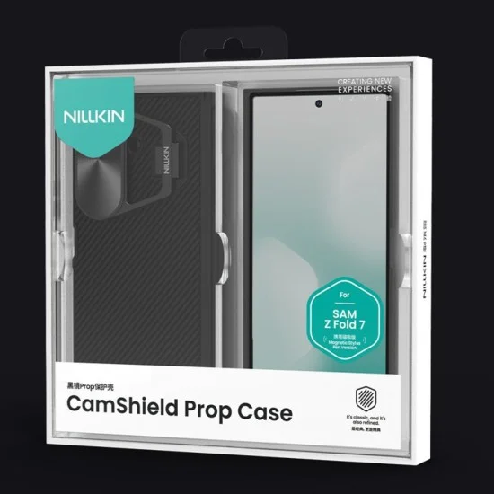 Калъф Nillkin CamShield Prop Magnetic (с метален капак за камерата и S Pen) - Samsung Galaxy Z Fold7 - Черен
