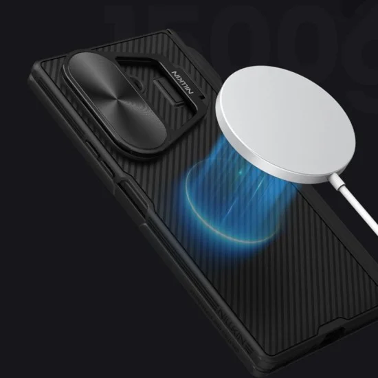 Калъф Nillkin CamShield Prop Magnetic (с метален капак за камерата и S Pen) - Samsung Galaxy Z Fold7 - Черен