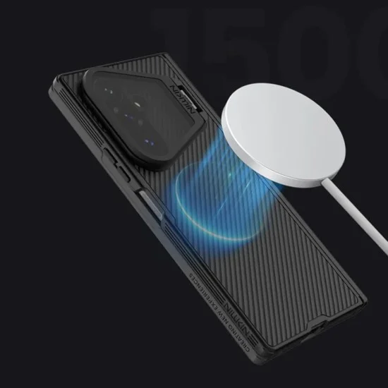 Калъф Nillkin CamShield Prop Magnetic (с прозрачно черен капак за камерата) - Samsung Galaxy Z Fold8 Ultra - Черен