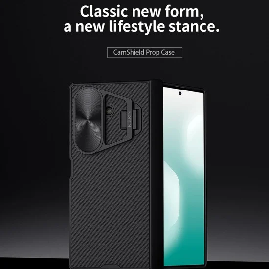 Калъф Nillkin CamShield Prop (с метален капак за камерата) - Samsung Galaxy Z Fold7 - Черен