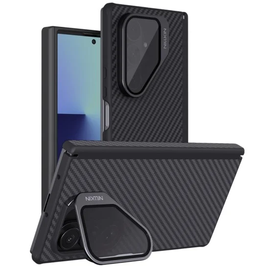 Калъф Nillkin CarboProp Magnetic (с прозрачно черен капак за камерата) - Samsung Galaxy Z Fold7 - Черен