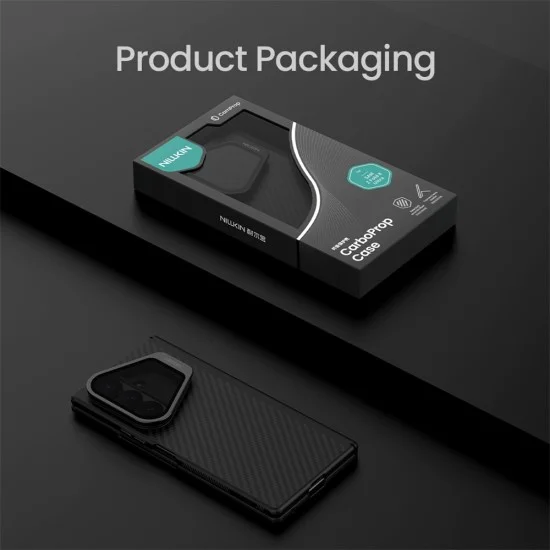 Калъф Nillkin CarboProp Magnetic (с прозрачно черен капак за камерата) - Samsung Galaxy Z Fold8 Ultra - Черен