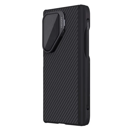 Калъф Nillkin CarboProp Magnetic (с прозрачно черен капак за камерата и S Pen) - Samsung Galaxy Z Fold7 - Черен