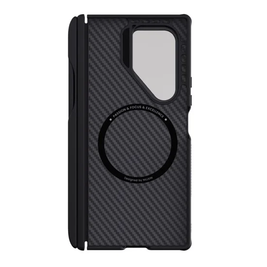 Калъф Nillkin CarboProp Magnetic (с прозрачно черен капак за камерата и S Pen) - Samsung Galaxy Z Fold7 - Черен