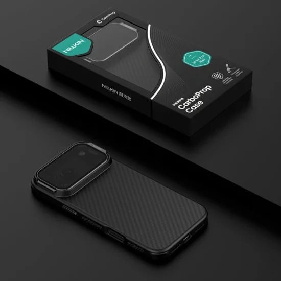 Калъф Nillkin CarboProp Magnetic (с прозрачно черен капак за камерата) - iPhone 18 Pro Max / iPhone 17 Pro Max - Черен