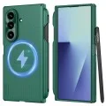 Калъф Nillkin Super Frosted Shield Fold Magnetic с държач за писалка - Samsung Galaxy Z Fold7 - Зелен