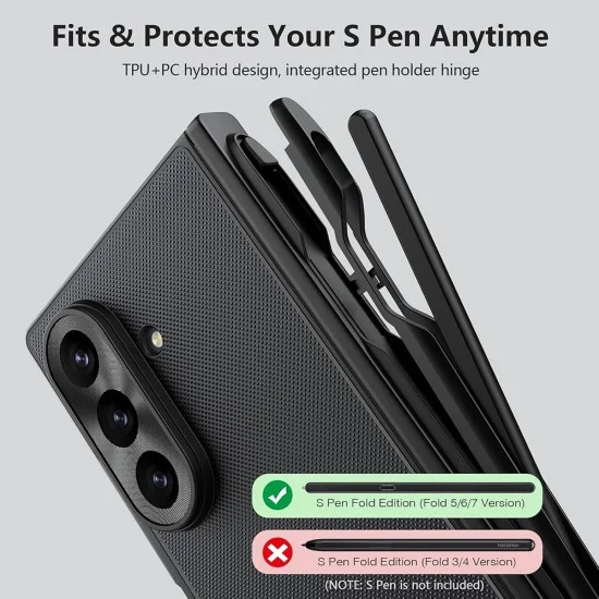 Калъф Nillkin Super Frosted Shield Fold Magnetic с държач за писалка - Samsung Galaxy Z Fold8 Ultra - Черен