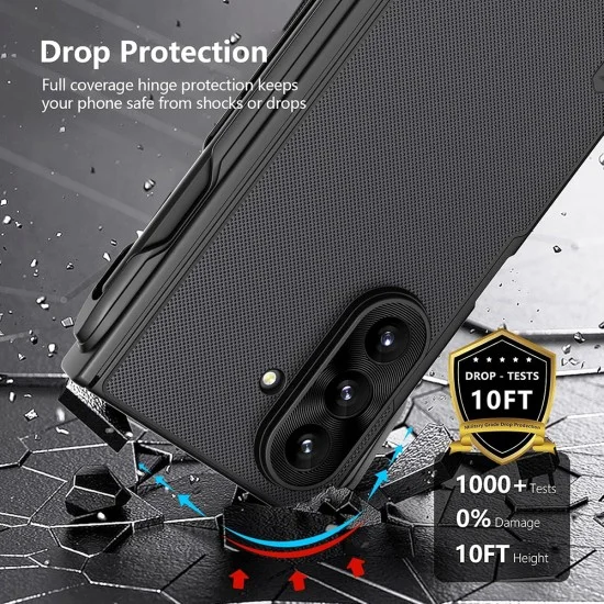 Калъф Nillkin Super Frosted Shield Fold Magnetic с държач за писалка - Samsung Galaxy Z Fold8 Ultra - Черен