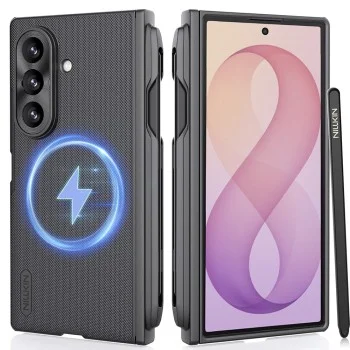 Калъф Nillkin Super Frosted Shield Fold Magnetic с държач за писалка - Samsung Galaxy Z Fold8 Ultra - Черен
