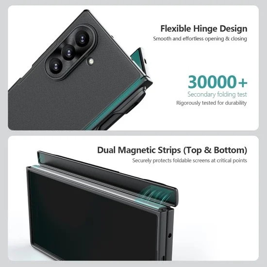 Калъф Nillkin Super Frosted Shield Fold Magnetic с държач за писалка - Samsung Galaxy Z Fold8 Ultra - Черен