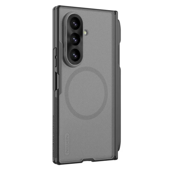 Калъф Nillkin Super Frosted Shield Fold Magnetic с държач за писалка - Samsung Galaxy Z Fold8 Ultra - Прозрачно черен