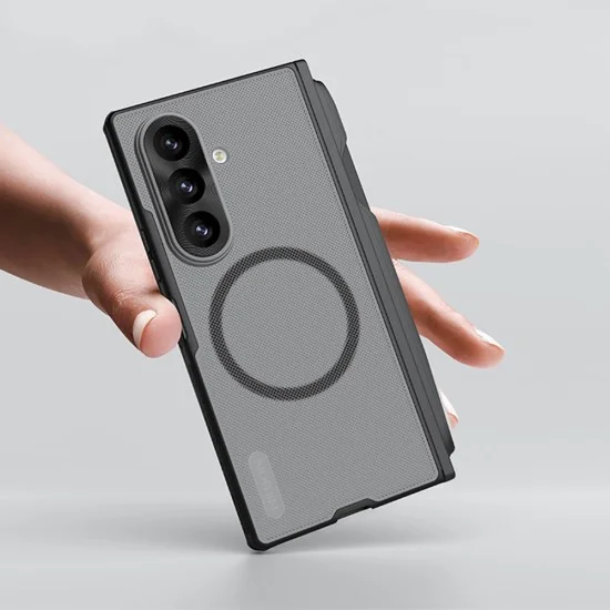Калъф Nillkin Super Frosted Shield Fold Magnetic с държач за писалка - Samsung Galaxy Z Fold8 Ultra - Прозрачно черен