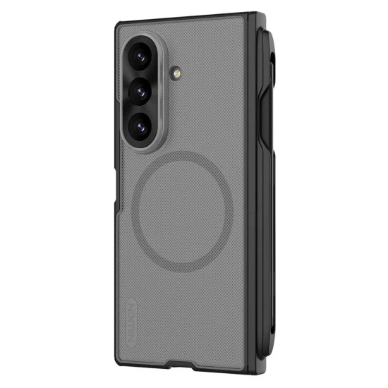 Калъф Nillkin Super Frosted Shield Fold Magnetic с държач за писалка - Samsung Galaxy Z Fold8 Ultra - Прозрачно черен