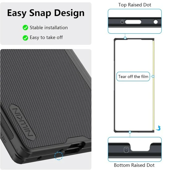 Калъф Nillkin Super Frosted Shield Fold - Samsung Galaxy Z Fold7 - Черен