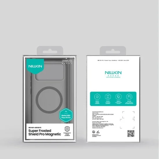 Калъф Nillkin Super Frosted Shield Pro Magnetic - Xiaomi Poco F8 Pro - Прозрачно черен