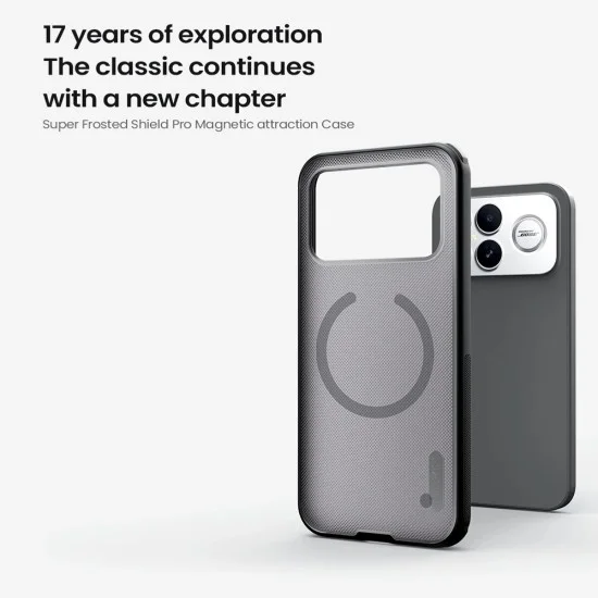 Калъф Nillkin Super Frosted Shield Pro Magnetic - Xiaomi Poco F8 Ultra - Прозрачно черен