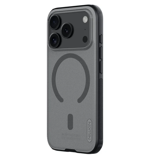 Калъф Nillkin Super Frosted Shield Pro Magnetic - iPhone 18 Pro / iPhone 17 Pro - Прозрачно черен
