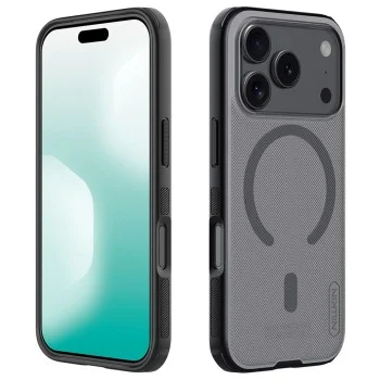 Калъф Nillkin Super Frosted Shield Pro Magnetic - iPhone 18 Pro / iPhone 17 Pro - Прозрачно черен
