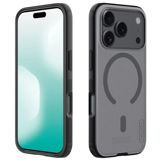 Калъф Nillkin Super Frosted Shield Pro Magnetic - iPhone 18 Pro / iPhone 17 Pro - Прозрачно черен