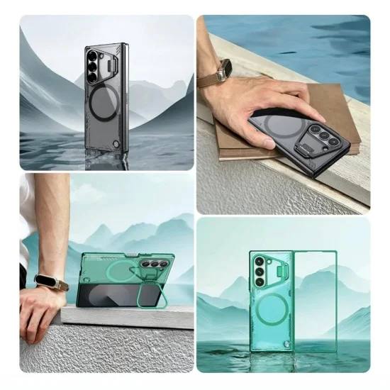 Калъф Nillkin Iceblade Prop Magnetic (с отвор за камерата) - Samsung Galaxy Z Fold7 - Кафяв