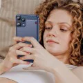 Калъф за Nothing Phone (3a) Lite - Techsuit Carbon Silicone - Син