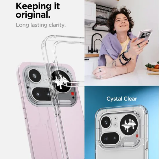 Калъф за Nothing Phone (4a) Pro - Ultra Hybrid - Spigen - Прозрачен (Crystal Clear)