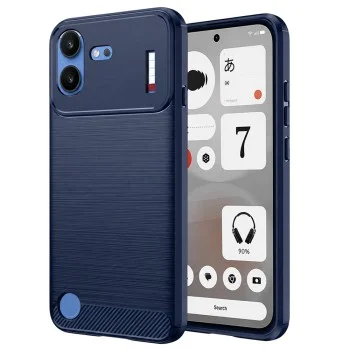 Калъф за Nothing Phone (4b) - Carbon Silicone - Techsuit - Син