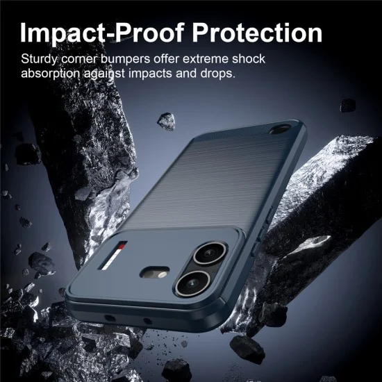 Калъф за Nothing Phone (4b) - Carbon Silicone - Techsuit - Син