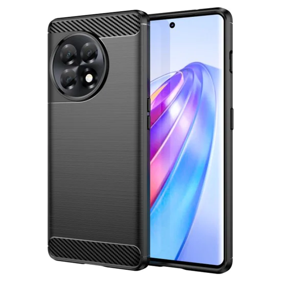 Калъф за OnePlus 11R / OnePlus Ace 2 - Techsuit Carbon Silicone - Черно