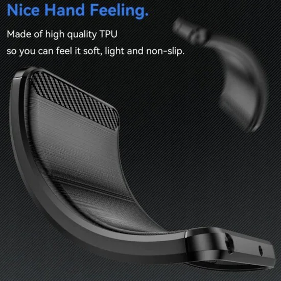 Калъф за OnePlus 15R - Techsuit Carbon Silicone - Черен