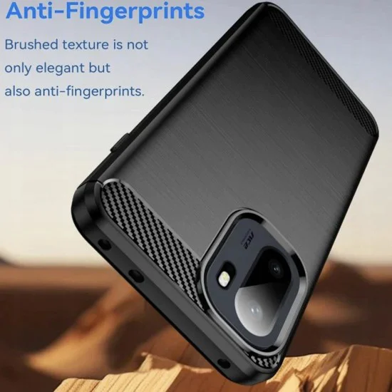 Калъф за OnePlus 15R - Techsuit Carbon Silicone - Черен