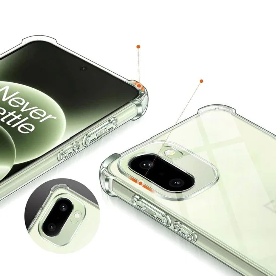 Калъф за OnePlus 15R - Techsuit Shockproof Clear Silicone - Прозрачен
