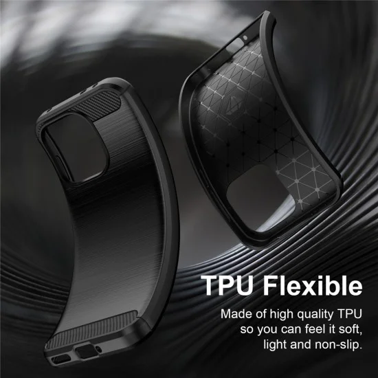 Калъф за OnePlus Nord 6 - Carbon Silicone - Techsuit - Син