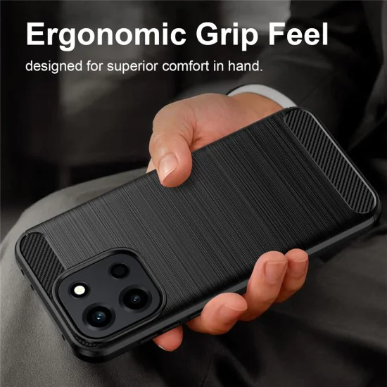 Калъф за OnePlus Nord 6 - Carbon Silicone - Techsuit - Син