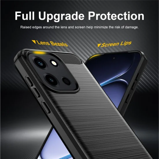 Калъф за OnePlus Nord 6 - Carbon Silicone - Techsuit - Син