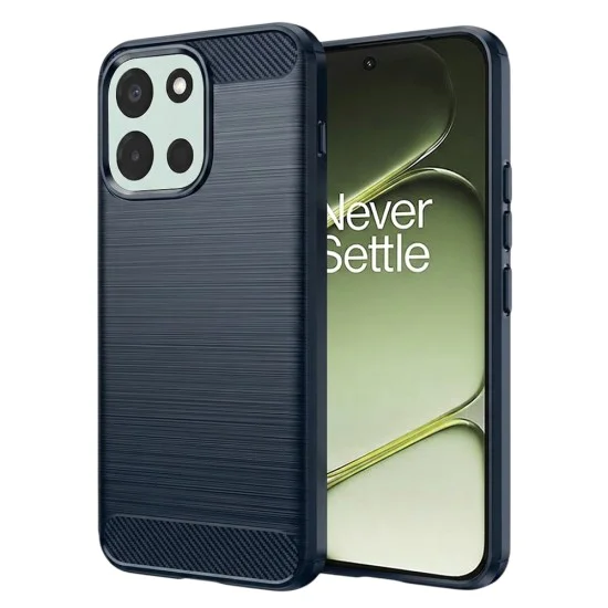 Калъф за OnePlus Nord 6 - Carbon Silicone - Techsuit - Син